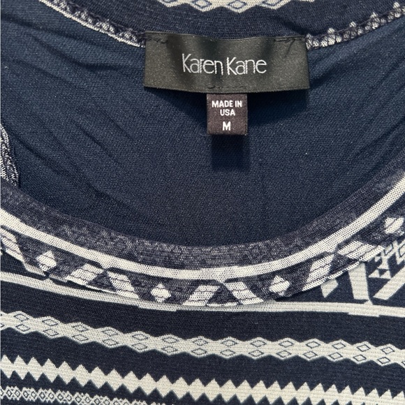 Karen Kane Black & White Tribal Print High-Low Dress | Size Medium - Picture 6 of 7